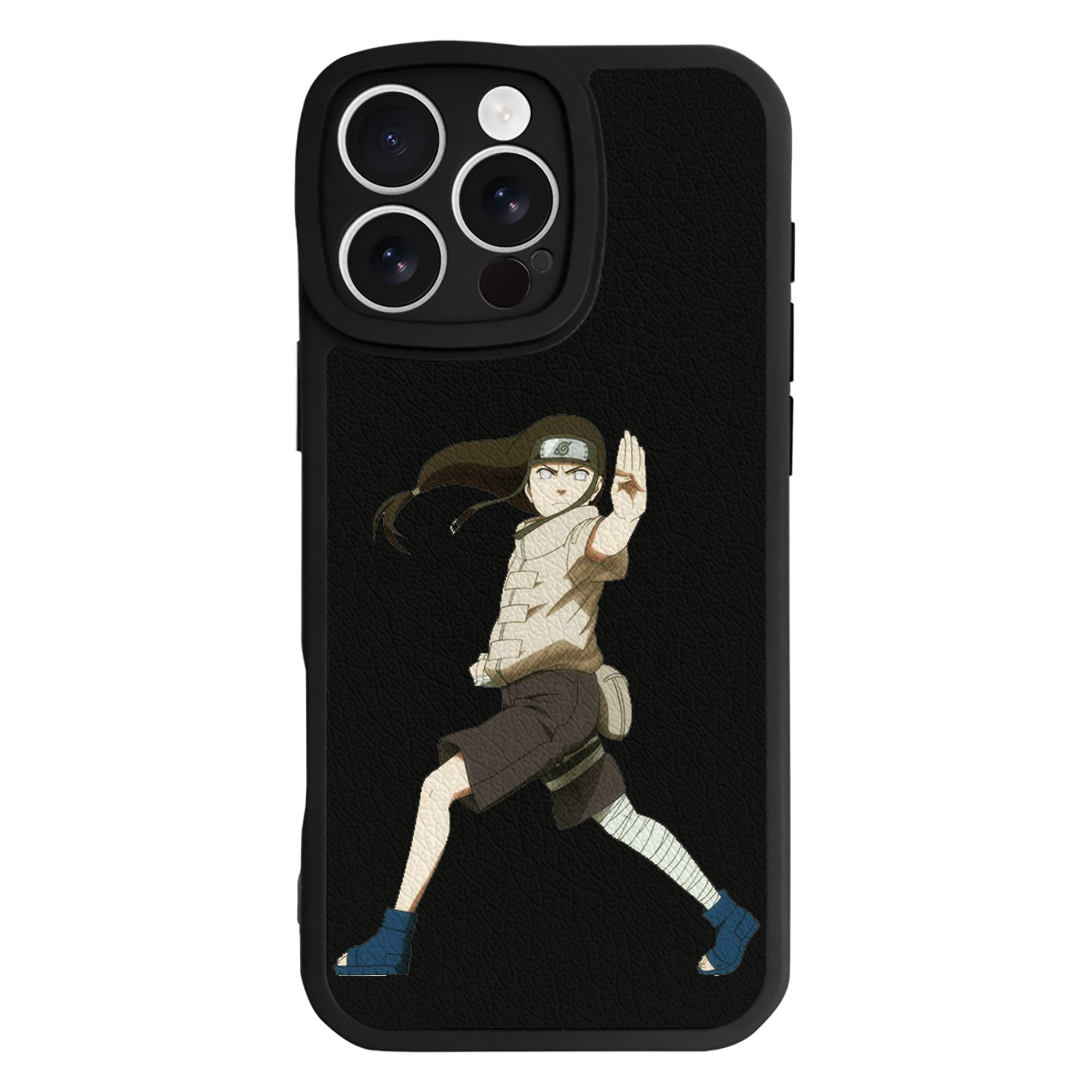 （画像用） NARUTO -ナルト- 日向ネジ Hyūga Neji 【iPhone 16シリーズ対応】シリコンスマホケース（レザー調） 材質：シリコン